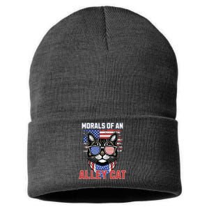 Alley Cat Funny Debate Election Presidential Debate Sustainable Knit Beanie