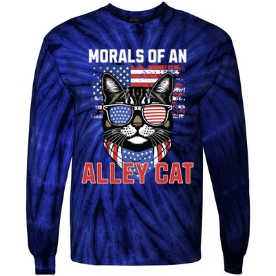 Alley Cat Funny Debate Election Presidential Debate Tie-Dye Long Sleeve Shirt