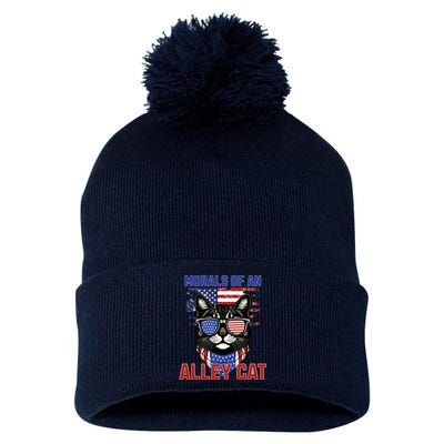 Alley Cat Funny Debate Election Presidential Debate Pom Pom 12in Knit Beanie