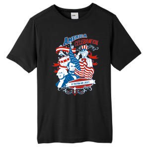 America Celebration Freedom Liberty Lincoln Washington Tall Fusion ChromaSoft Performance T-Shirt