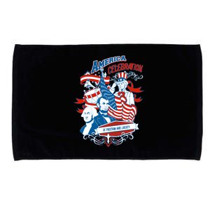 America Celebration Freedom Liberty Lincoln Washington Microfiber Hand Towel