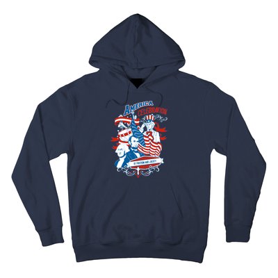 America Celebration Freedom Liberty Lincoln Washington Hoodie