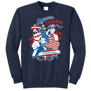 America Celebration Freedom Liberty Lincoln Washington Sweatshirt