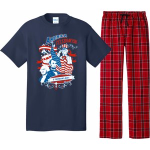 America Celebration Freedom Liberty Lincoln Washington Pajama Set