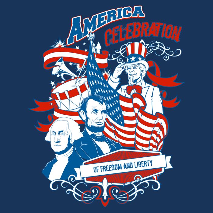 America Celebration Freedom Liberty Lincoln Washington Flat Bill Trucker Hat