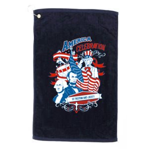 America Celebration Freedom Liberty Lincoln Washington Platinum Collection Golf Towel