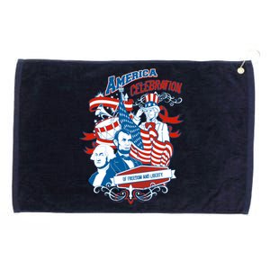 America Celebration Freedom Liberty Lincoln Washington Grommeted Golf Towel