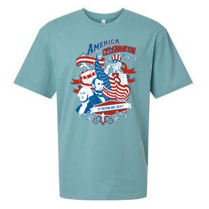 America Celebration Freedom Liberty Lincoln Washington Sueded Cloud Jersey T-Shirt