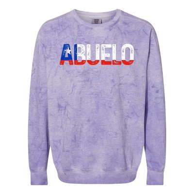 Abuelo Chilean Flag Pride Grandpa Chile Fathers Day Colorblast Crewneck Sweatshirt