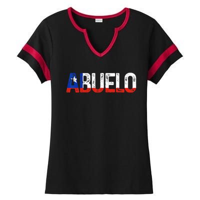 Abuelo Chilean Flag Pride Grandpa Chile Fathers Day Ladies Halftime Notch Neck Tee