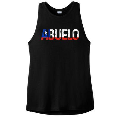 Abuelo Chilean Flag Pride Grandpa Chile Fathers Day Ladies PosiCharge Tri-Blend Wicking Tank