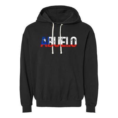 Abuelo Chilean Flag Pride Grandpa Chile Fathers Day Garment-Dyed Fleece Hoodie