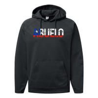 Abuelo Chilean Flag Pride Grandpa Chile Fathers Day Performance Fleece Hoodie