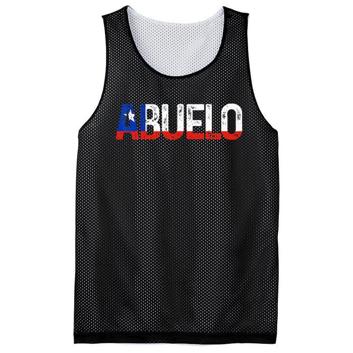 Abuelo Chilean Flag Pride Grandpa Chile Fathers Day Mesh Reversible Basketball Jersey Tank