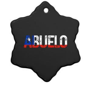 Abuelo Chilean Flag Pride Grandpa Chile Fathers Day Ceramic Star Ornament