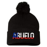 Abuelo Chilean Flag Pride Grandpa Chile Fathers Day Pom Pom 12in Knit Beanie