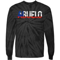 Abuelo Chilean Flag Pride Grandpa Chile Fathers Day Tie-Dye Long Sleeve Shirt