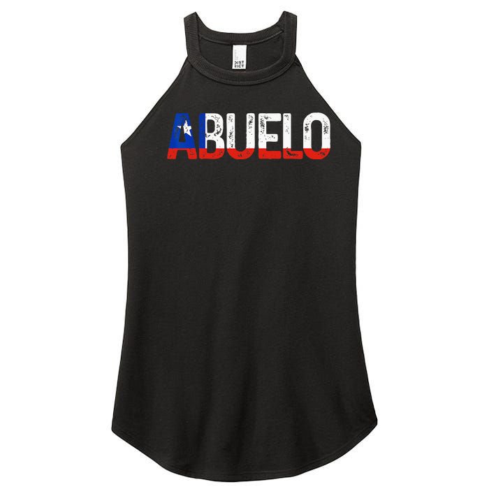 Abuelo Chilean Flag Pride Grandpa Chile Fathers Day Women’s Perfect Tri Rocker Tank