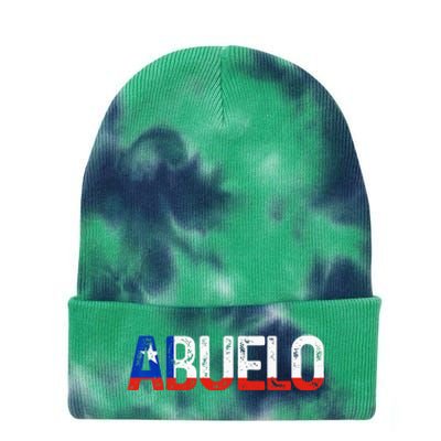 Abuelo Chilean Flag Pride Grandpa Chile Fathers Day Tie Dye 12in Knit Beanie