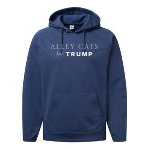 Alley Cats For Trump Biden Make Ameowica Great Again Funny Performance Fleece Hoodie