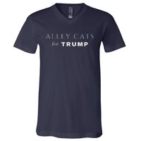 Alley Cats For Trump Biden Make Ameowica Great Again Funny V-Neck T-Shirt