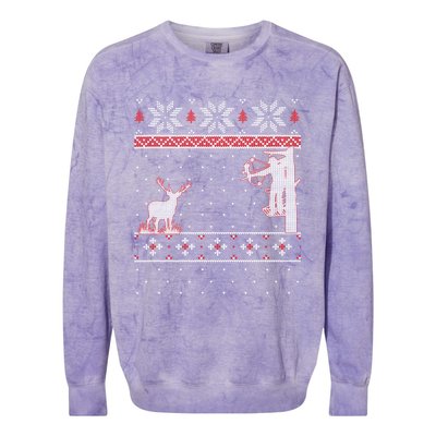 Amazing Cute Funny Duck Hunter Deer Hunting Ugly Christmas Gift Colorblast Crewneck Sweatshirt