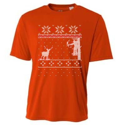 Amazing Cute Funny Duck Hunter Deer Hunting Ugly Christmas Gift Cooling Performance Crew T-Shirt