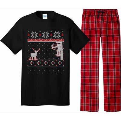 Amazing Cute Funny Duck Hunter Deer Hunting Ugly Christmas Gift Pajama Set