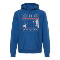 Amazing Cute Funny Duck Hunter Deer Hunting Ugly Christmas Gift Premium Hoodie