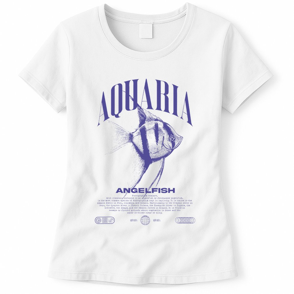 Angelfish Cichlid Fish Keeper Modern Streetwear Womens T-Shirt