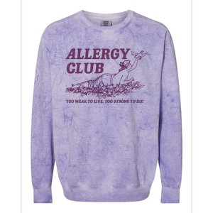 Allergy Club Funny Aesthetic Cartoon Colorblast Crewneck Sweatshirt