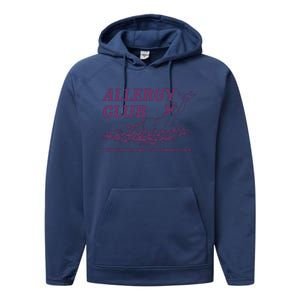 Allergy Club Funny Aesthetic Cartoon Performance Fleece Hoodie