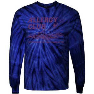 Allergy Club Funny Aesthetic Cartoon Tie-Dye Long Sleeve Shirt