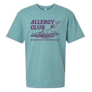 Allergy Club Funny Aesthetic Cartoon Sueded Cloud Jersey T-Shirt