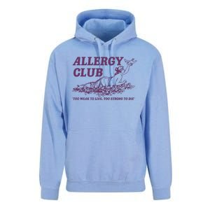 Allergy Club Funny Aesthetic Cartoon Unisex Surf Hoodie