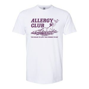 Allergy Club Funny Aesthetic Cartoon Softstyle CVC T-Shirt