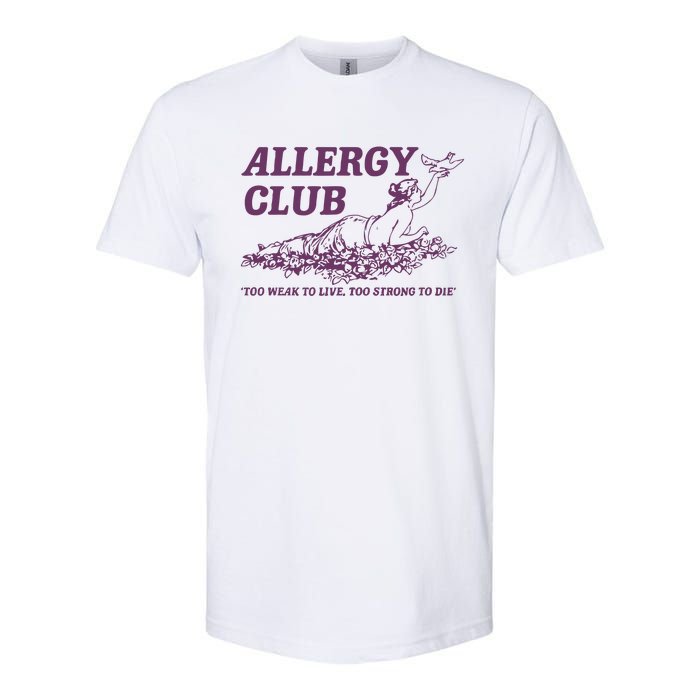 Allergy Club Funny Aesthetic Cartoon Softstyle CVC T-Shirt