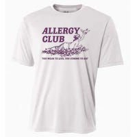 Allergy Club Funny Aesthetic Cartoon Cooling Performance Crew T-Shirt