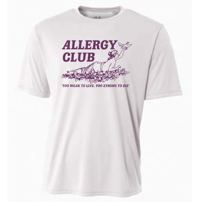 Allergy Club Funny Aesthetic Cartoon Cooling Performance Crew T-Shirt