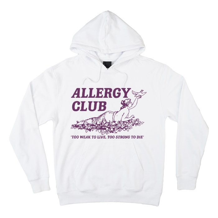 Allergy Club Funny Aesthetic Cartoon Hoodie