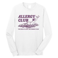 Allergy Club Funny Aesthetic Cartoon Long Sleeve Shirt