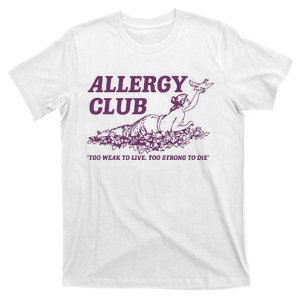 Allergy Club Funny Aesthetic Cartoon T-Shirt