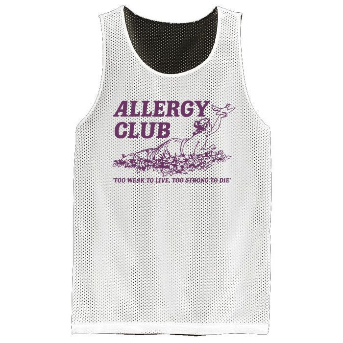 Allergy Club Funny Aesthetic Cartoon Mesh Reversible Basketball Jersey Tank