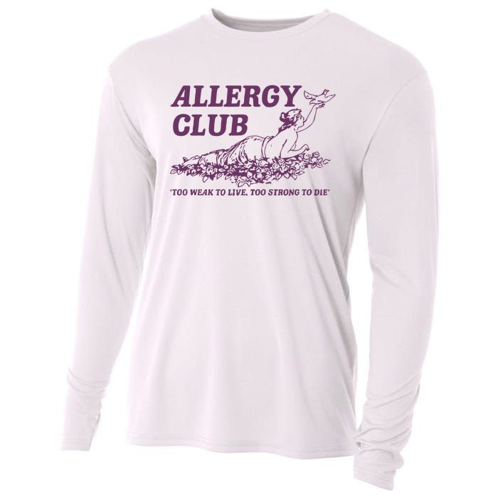 Allergy Club Funny Aesthetic Cartoon Cooling Performance Long Sleeve Crew