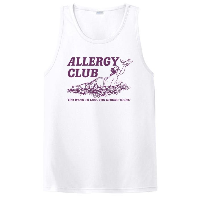 Allergy Club Funny Aesthetic Cartoon PosiCharge Competitor Tank