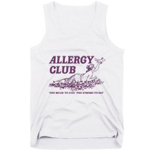 Allergy Club Funny Aesthetic Cartoon Tank Top