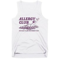 Allergy Club Funny Aesthetic Cartoon Tank Top