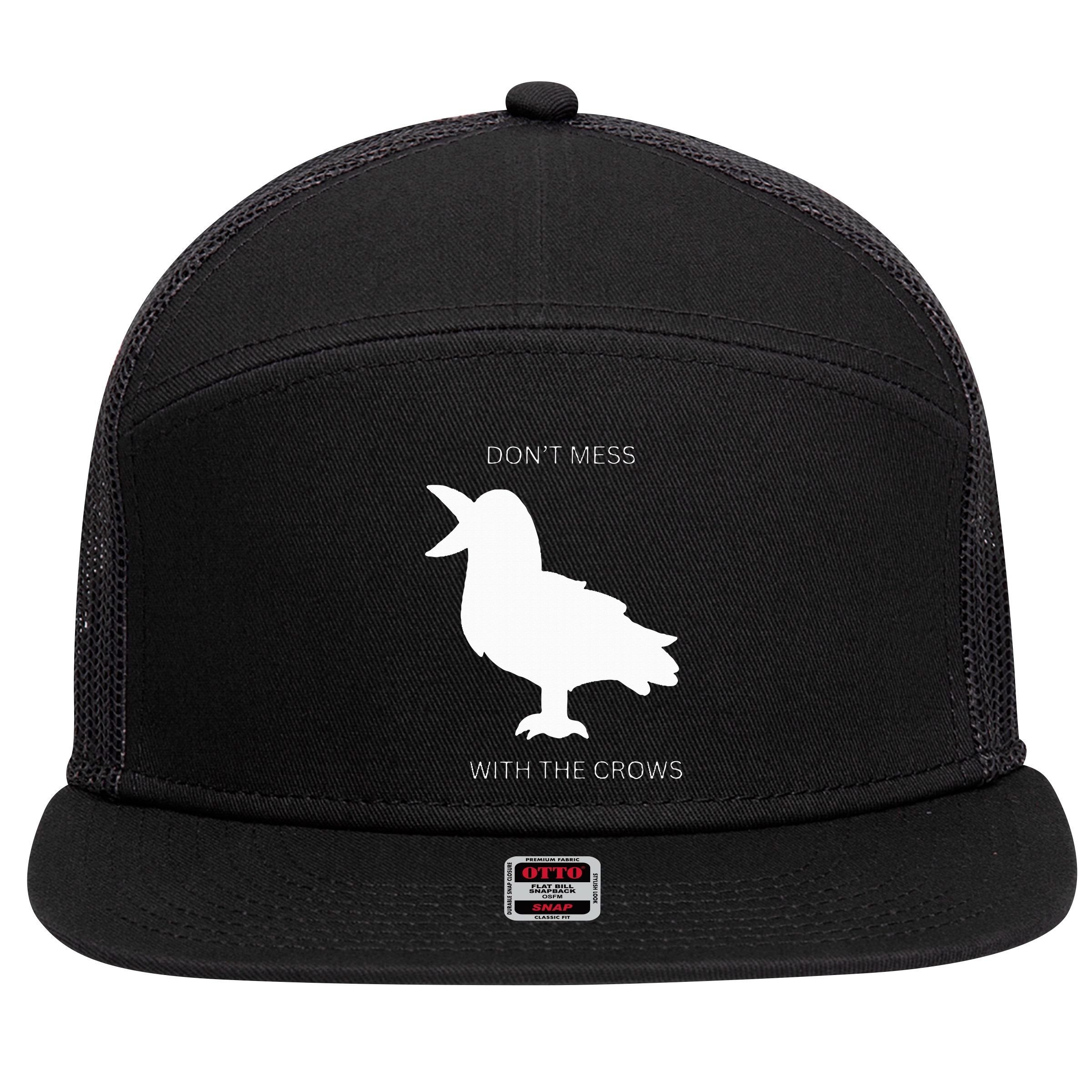 Autism crow fun  7 Panel Mesh Trucker Snapback Hat