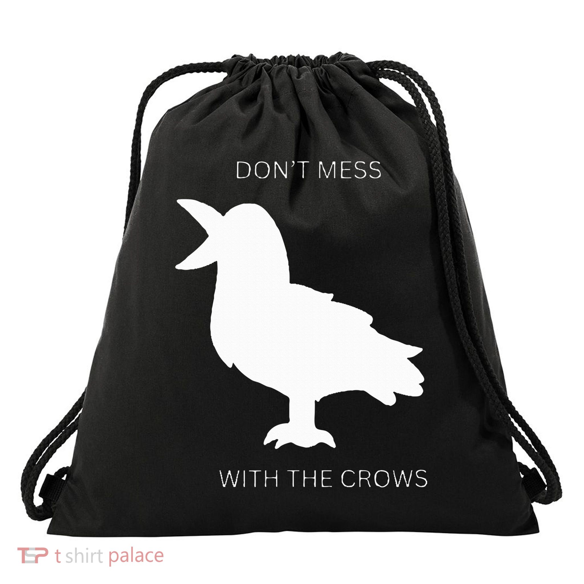 Autism crow fun  Drawstring Bag