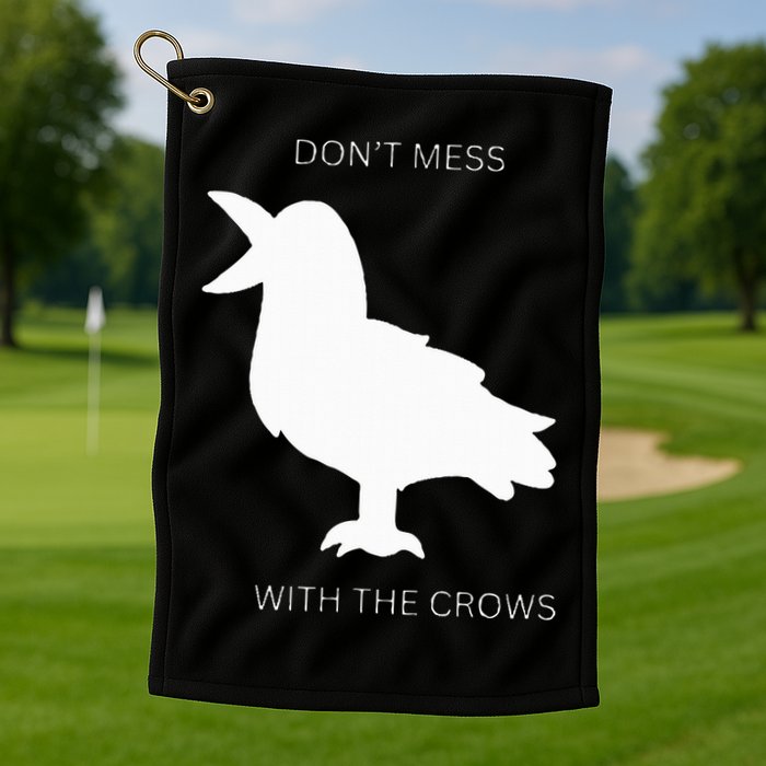 Autism crow fun  Golf Towel